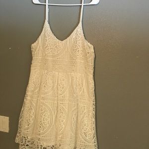 Cute white summer sun dress